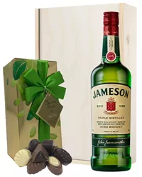 Jameson Whiskey and Chocolates Gift Set in Wooden Box