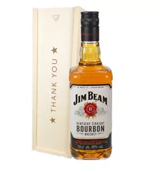 Jim Beam Kentucky Bourbon Whiskey Thank You Gift In Wooden Box